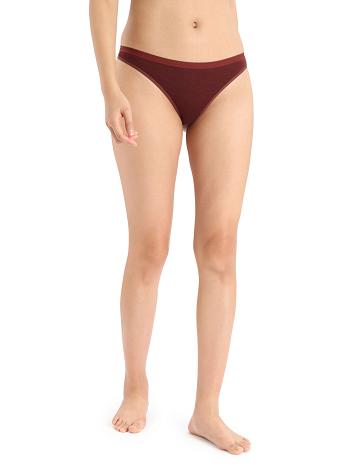 Dámské Spodní Prádlo Icebreaker Merino Siren Tanga Červené | CZ 1245LISH